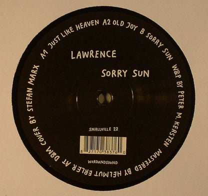 Lawrence – Sorry Sun (12", Smallville, 2011) Front Cover