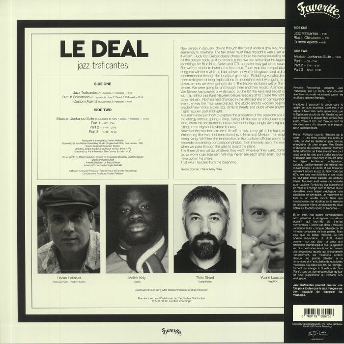 Le Deal – Jazz Traficantes (LP, Favorite Recordings, 2020) Back Cover