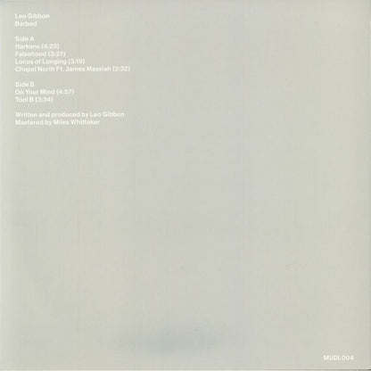 Leo Gibbon – Barbed (12", insert, Mudline, 2026) Back Cover