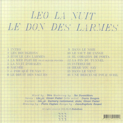 Léo La Nuit – Le Don Des Larmes (LP, Knekelhuis, 2025) Back Cover