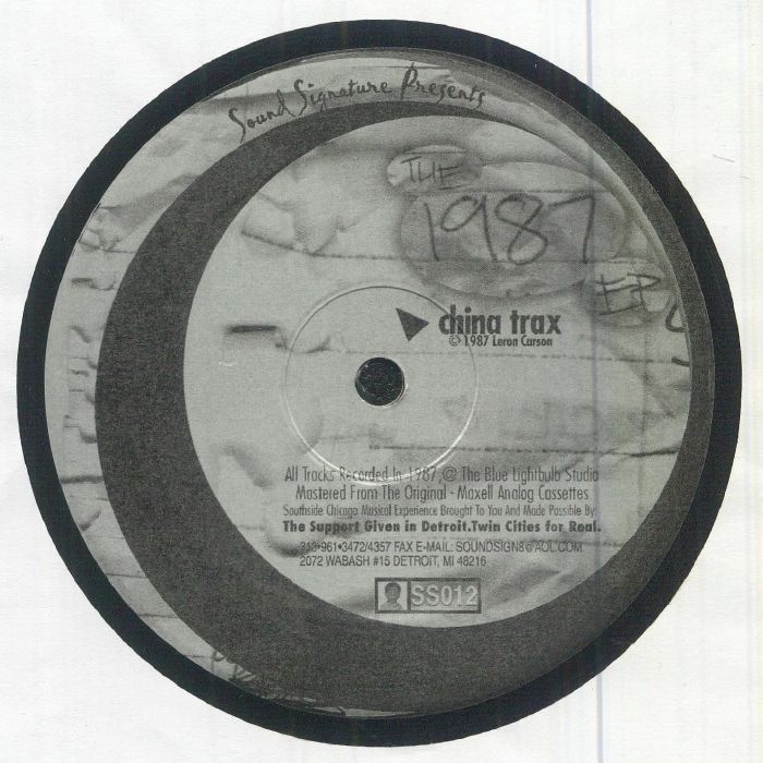 Leron Carson / Theo Parrish – The 1987 EP (12", Sound Signature, 2001) Front Cover