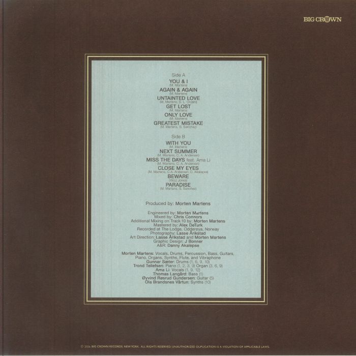 Les Imprimés – Fading Forward (LP, Big Crown Records, 2026) Back Cover