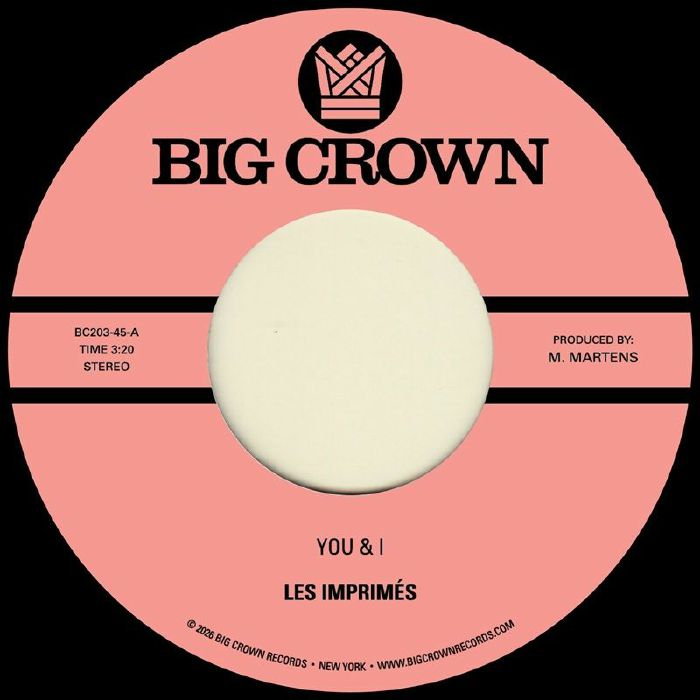 Les Imprimes – You & I (7", Big Crown, 2026) Front Cover