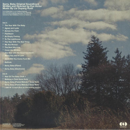 Lia Ouyang Rusli – Sorry, Baby Original Soundtrack (LP, Blue, A24 Music, 2025) Back Cover