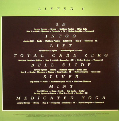 Lifted – 1 (LP, Pan, 2015) Back Cover