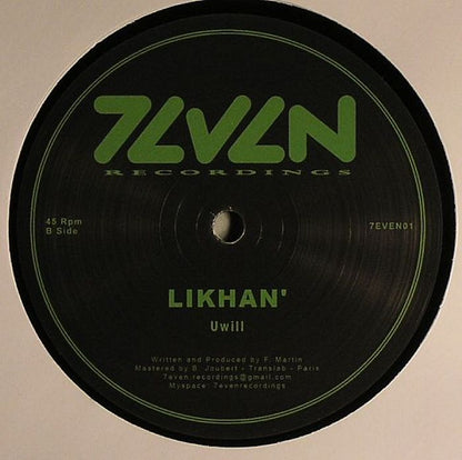 Likhan' – Terre / Uwill (12", 7even Recordings, 2008) Back Cover