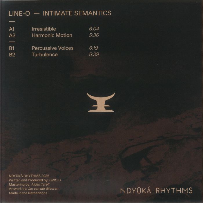 Line-o – Intimate Semantics (12", Ndyuka Rhythms, 2026) Back Cover