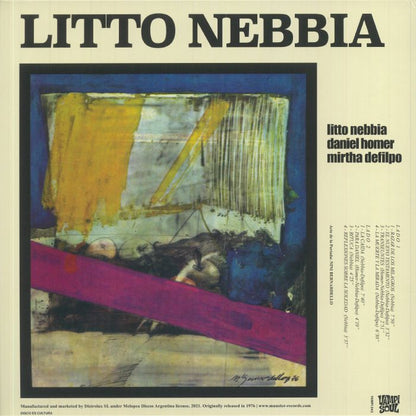 Litto Nebbia – Bazar De Los Milagros (LP, Vampi Soul, 2021) Back Cover