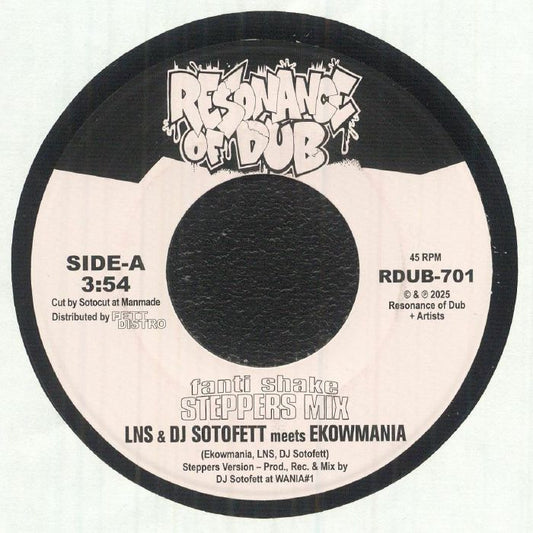 LNS & DJ Sotofett meets Ekowmania – Fanti Shake (Steppers Mix) / Step Eight (7", Resonance of Dub, 2025) Front Cover