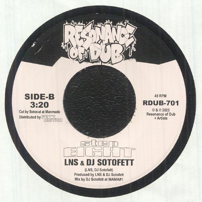 LNS & DJ Sotofett meets Ekowmania – Fanti Shake (Steppers Mix) / Step Eight (7", Resonance of Dub, 2025) Back Cover