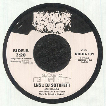 LNS & DJ Sotofett meets Ekowmania – Fanti Shake (Steppers Mix) / Step Eight (7", Resonance of Dub, 2025) Back Cover