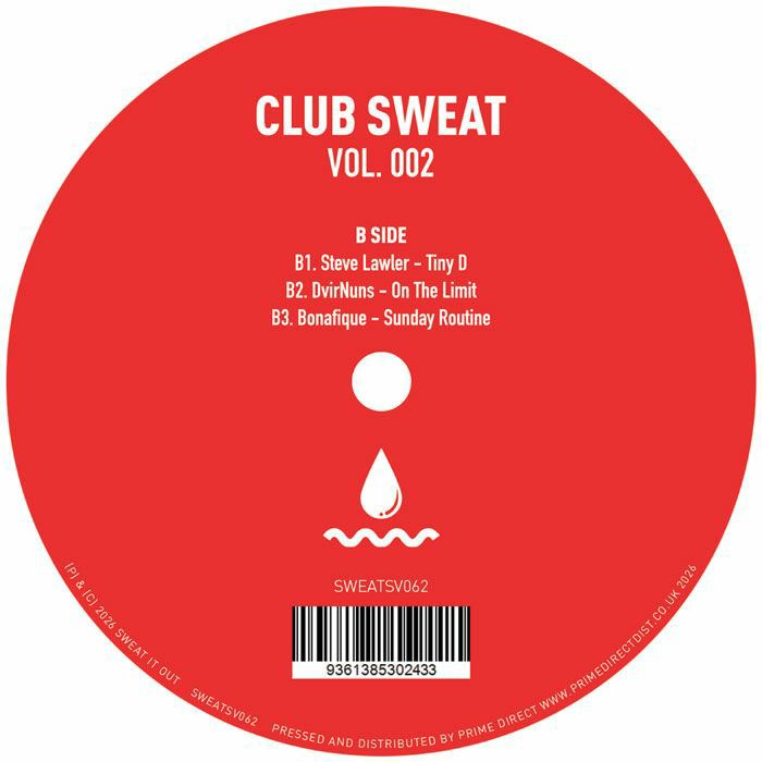 LO'99 / Yolanda Be Cool / Chaney / Tseba / Steve Lawler / Dvirnuns / Bonafique – Club Sweat Vol 2 (12", Club Sweat, 2026) Back Cover