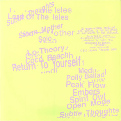 Lord Of The Isles – Subtle Thoughts (LP, Splatter, Lapsus Records, 2026) Front Cover