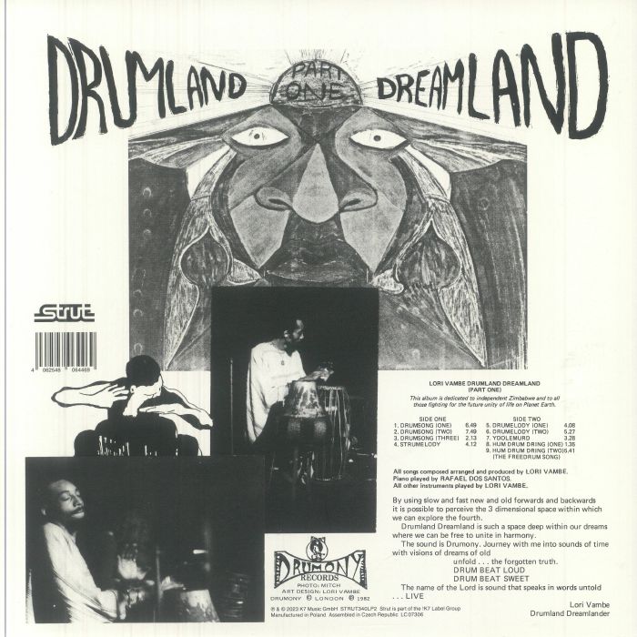 Lori Vambe – Drumland Dreamland (LP, Strut, 2025) Back Cover