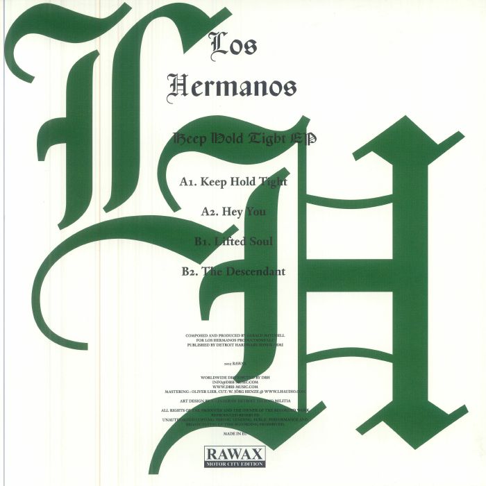 Los Hermanos – Keep Hold Tight EP (12", Rawax Motor City Edition, 2026) Back Cover