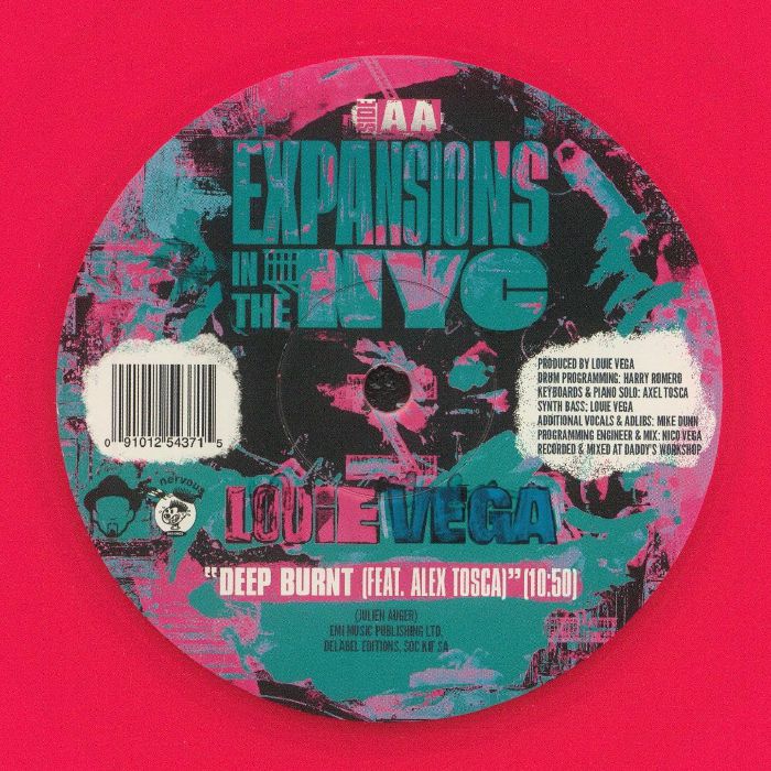 Louie Vega – Expansions In The NYC (Another Day In My Life / Deep Burnt) (12", Nervous Records, 2024) Back Cover