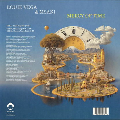 Louie Vega & Msaki – Mercy Of Time (12", 180 Gram, Vega Records, 2026) Back Cover
