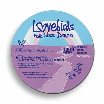 Lovebirds Feat. Stee Downes – Want You In My Soul (12", Winding Road Records, 2026) Back Cover