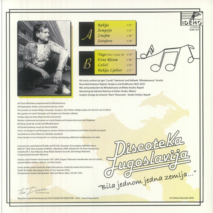 Lovski – Discoteka Jugoslavija (LP, Idemo Records, 2026) Back Cover