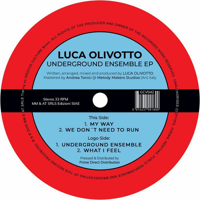 Luca Olivotto – Underground Ensemble EP (12", Groove Culture Music, 2026) Back Cover