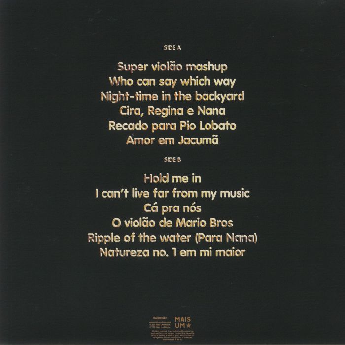 Lucas Santtana – Sem Nostalgia (LP, Mais Um Discos, 2021) Back Cover