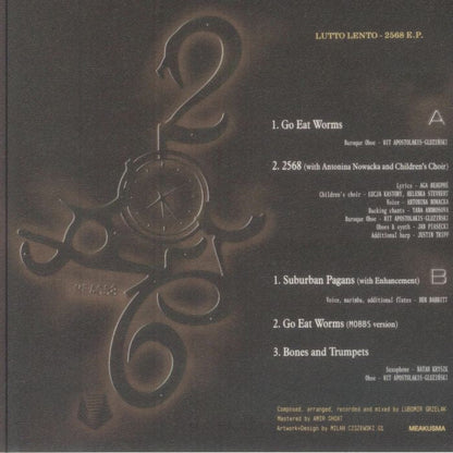 Lutto Lento – 2568 (7", Meakusma, 2025) Back Cover