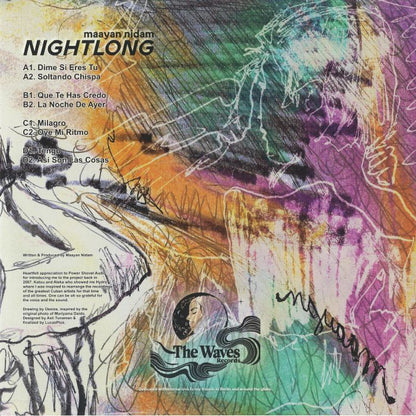 Maayan Nidam – Nightlong (2xLP, heavyweight, The Waves, 2026) Back Cover