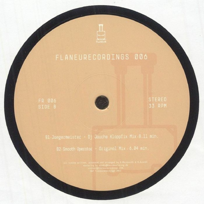 Machomovers – Jaegermeister (12", Flaneurecordings, 2022) Back Cover