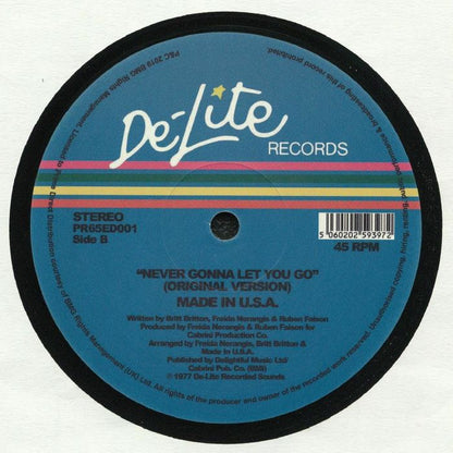 Made In U.S.A. – Never Gonna Let You Go (12", De-Lite Records, 2019) Back Cover