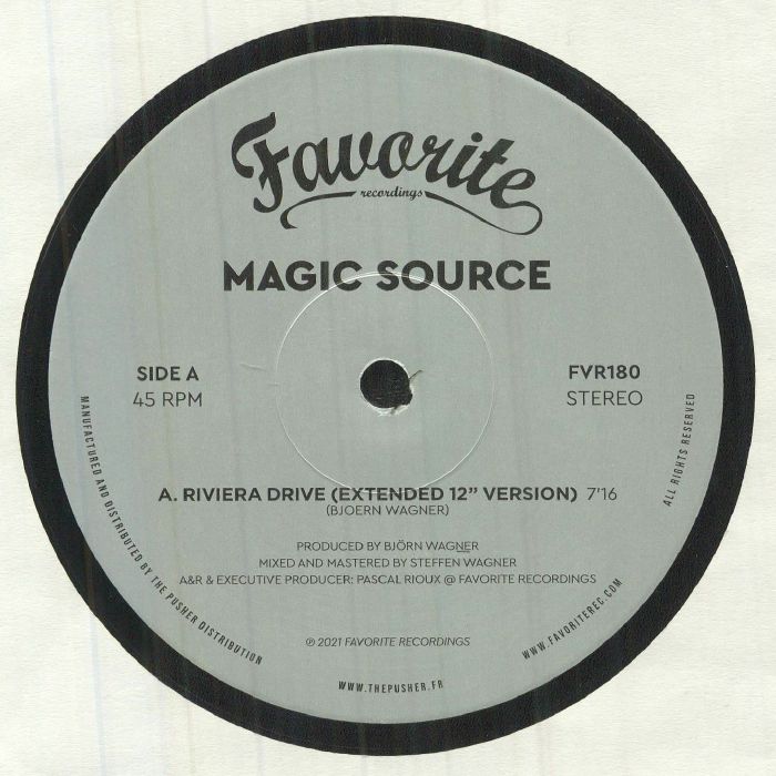 Magic Source – Riviera Drive (12", Favorite Recordings, 2022) Front Cover