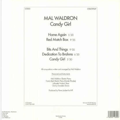 Mal Waldron – Candy Girl (LP, Strut, 2025) back cover