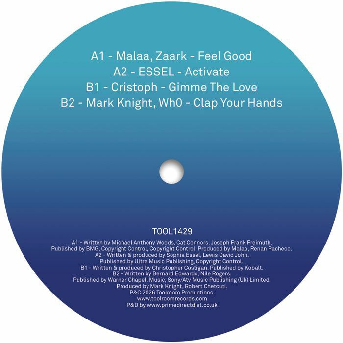 Malaa / Zaark / Essel / Cristoph / Mark Knight / WH0 – Toolroom Sampler Vol 25 (12", Toolroom, 2026) Back Cover