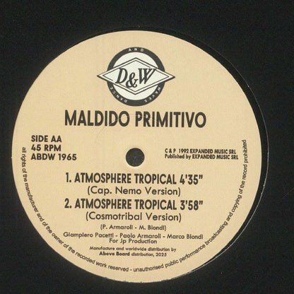 Maldido Primitivo – Atmosphere Tropical (12", Dance And Waves, 2025) Back Cover