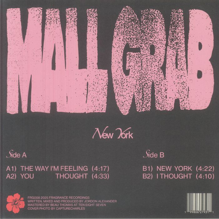 Mall Grab – New York (12", Fragrance Recordings, 2026) Back Cover