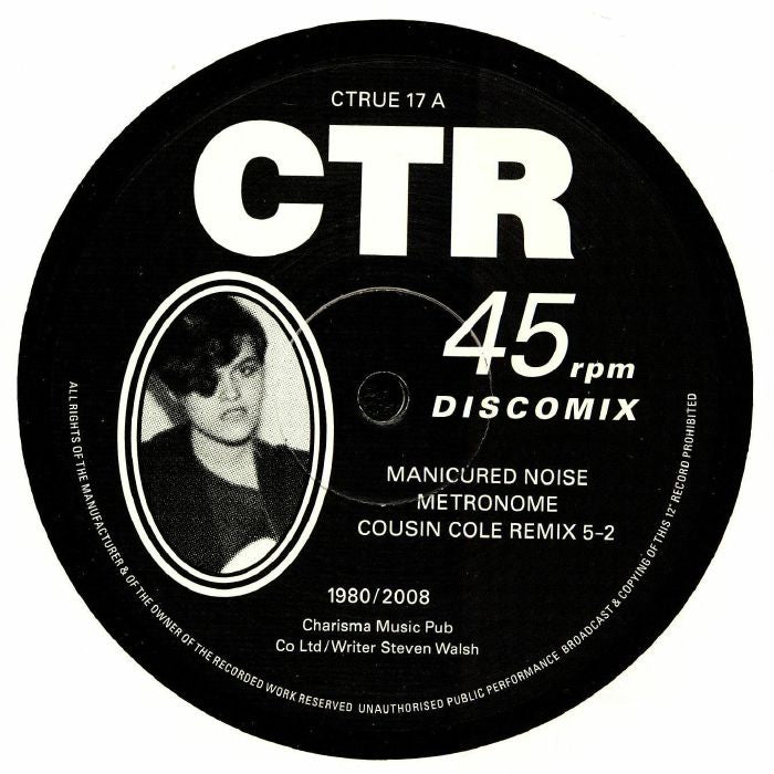 Manicured Noise – Metronome (Cousin Cole Remix 5-2) (12", Caroline True Records, 2019) Front Cover