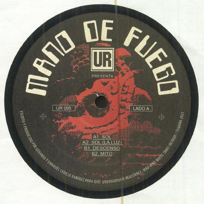 Mano De Fuego – UR Presenta Mano De Fuego (12", Underground Resistance, 2022) Front Cover