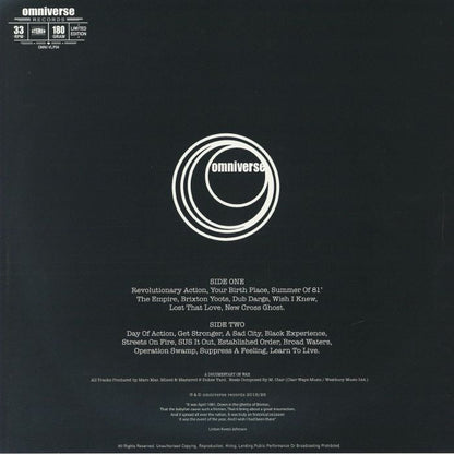 Marc Mac – Generation-X (LP, 180g, Omniverse, 2026) Back Cover
