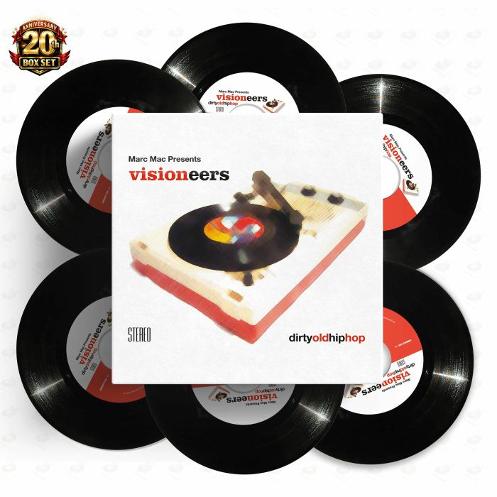 Marc Mac Visioneers – Dirty Old Hip Hop (6x7", Omniverse, 2026) Front Cover
