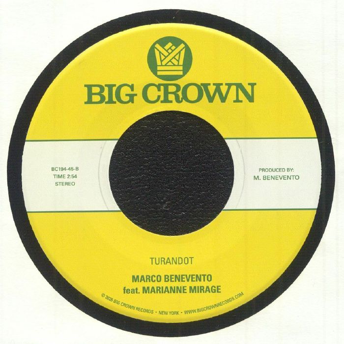Marco Benevento – Frizzante (7", Big Crown Records, 2026) Back Cover