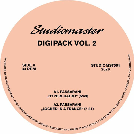 Marco Passarani – Digipack Vol 2 (12", Studiomaster, 2026) Front Cover