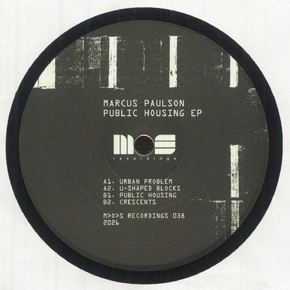 Marcus Paulson – Public Housing EP (12", M>O>S Recordings, 2026) Front Cover