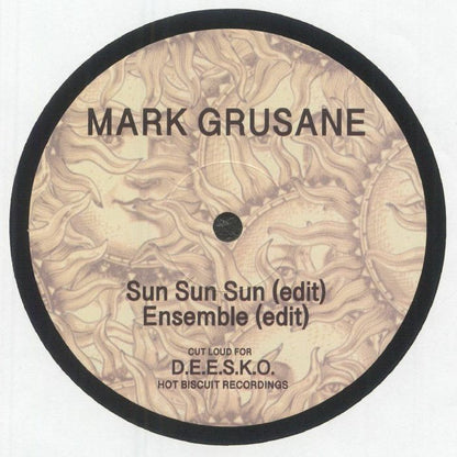 Mark Grusane – Sun (12", Hot Biscuit Recordings, 2025) Back Cover