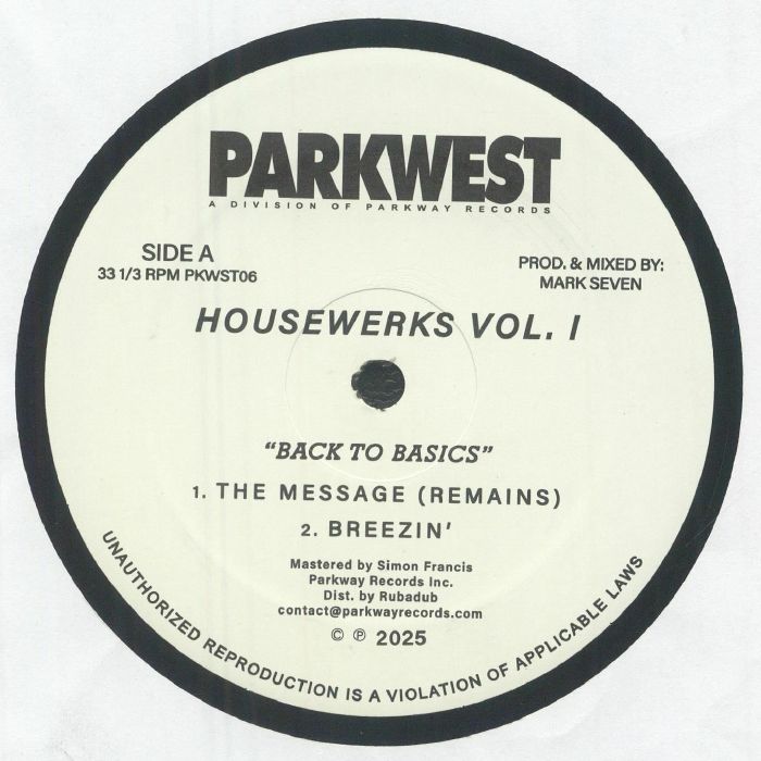 Mark Seven – Housewerks Vol. 1 (12", Parkwest, 2025) Front Cover