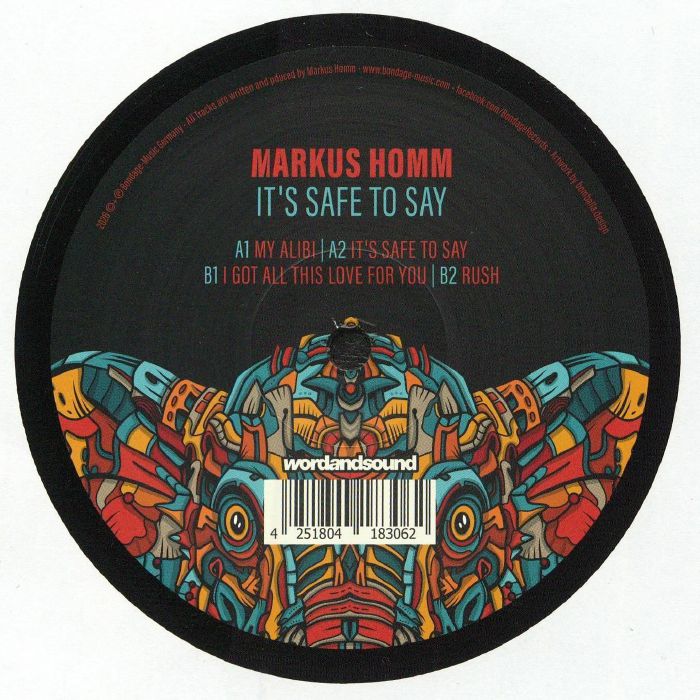 Markus Homm – It's safe to say (12", Bondage Music, 2026) Back Cover