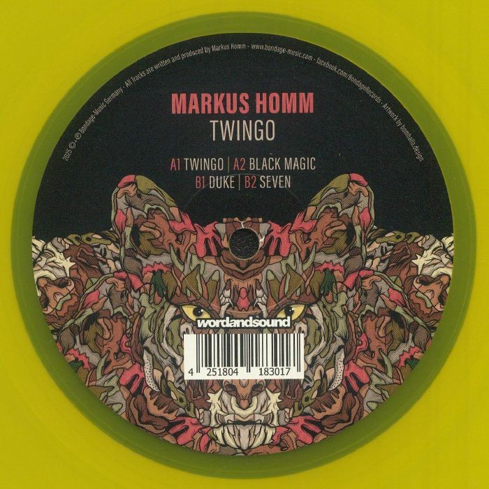 Markus Homm – TWINGO (12", Bondage-Music Germany, 2025) Back Cover
