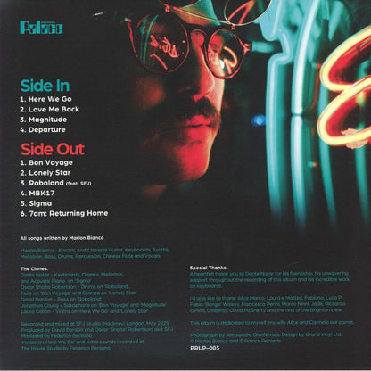 Marlon Bianco & The Clones – Magnitude (LP, Palace Records, 2026) Back Cover
