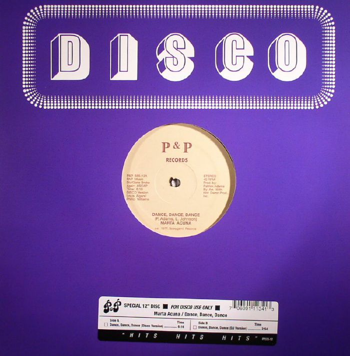 Marta Acuna – Dance, Dance, Dance (7", P&P Records, 2022) Front Cover