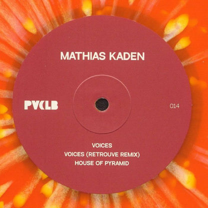Mathias Kaden – Voices (12", Translucent Orange, PIV Limited, 2025) front cover