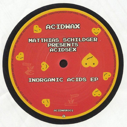 Matthias Schildger Presents Acidsex – Inorganic Acids EP (12", Acidwax, 2025) Front Cover