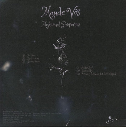 Maude Vôs – Medicinal Properties (LP, Gravity Pleasure, 2026) Back Cover